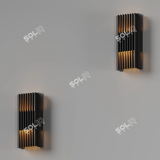 Modern Outdoor Wall Sconce: Rampart 3D model image 4