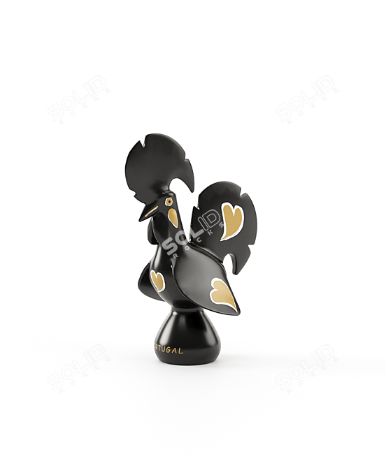 Portuguese Galo De Barcelos Rooster 3D model image 3