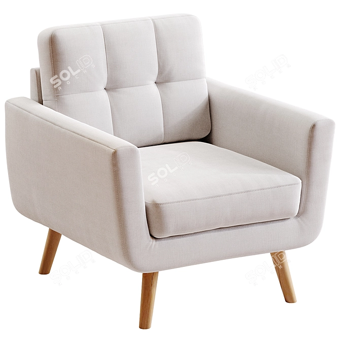 Tbfit Linen Accent Chair, 2016 3D model image 4