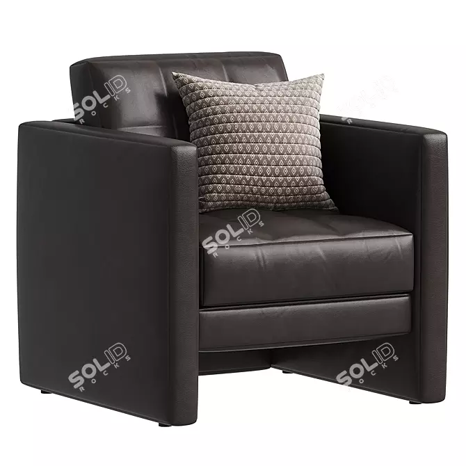  Modern Leather Armchair by i 4 Mariani 3D model image 1