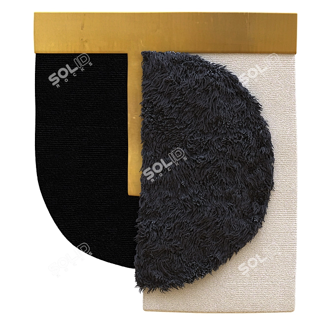 Artisanal Wall Hanging Rug 1400x1600 3D model image 1