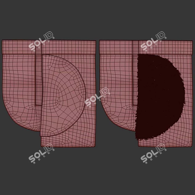 Artisanal Wall Hanging Rug 1400x1600 3D model image 2