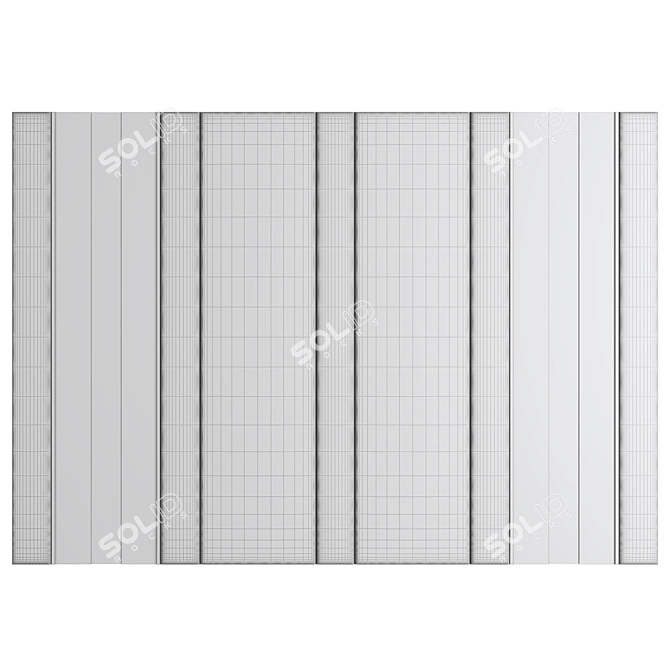 3D Wall Panel Decor Model 3D model image 2