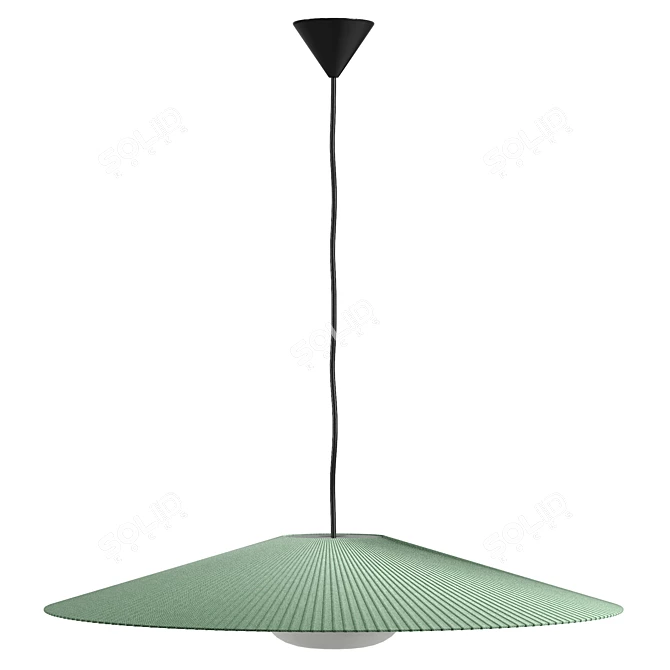 Modern UV-Mapped Pendant Lamp 3D model image 2