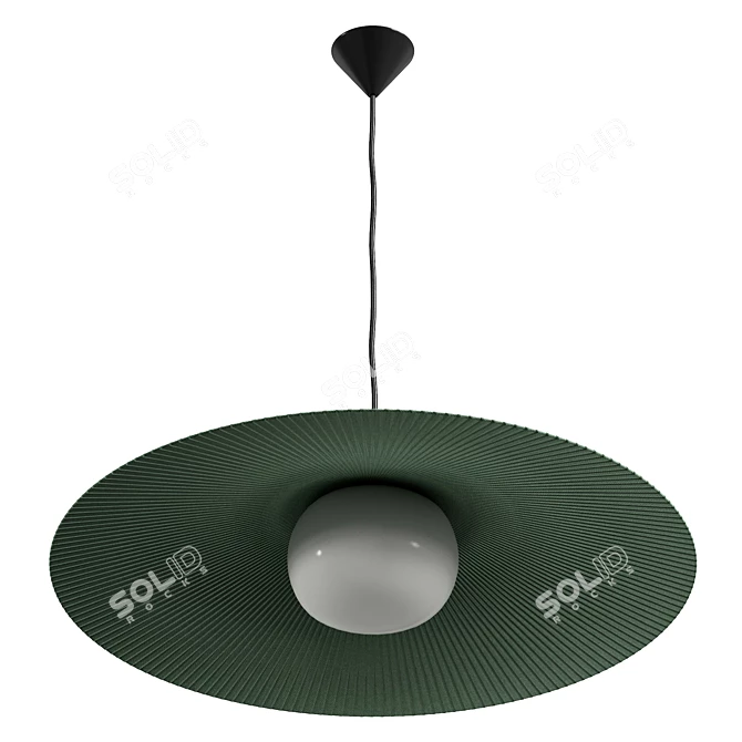 Modern UV-Mapped Pendant Lamp 3D model image 3