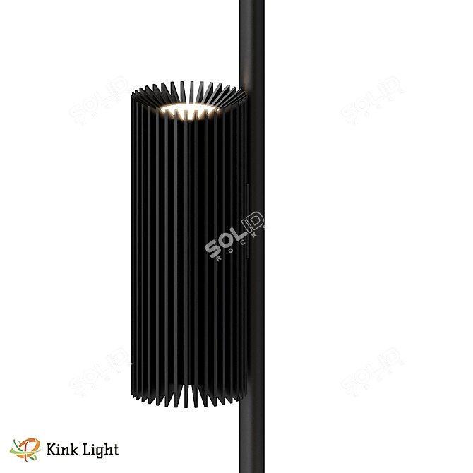Black Guide Pendant Light with LED 3D model image 2