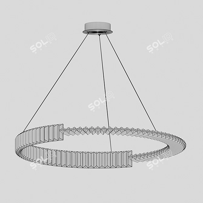 Bronze LED Pendant Light Fixture 3D model image 2