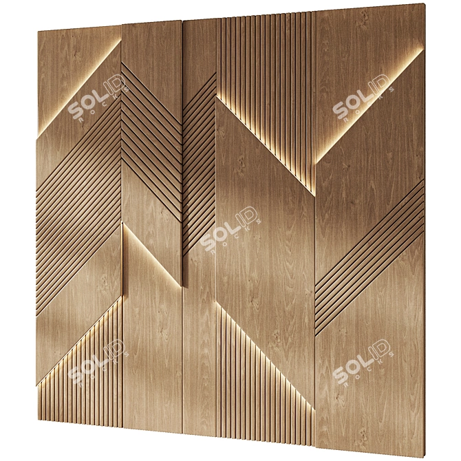 Elegant 3D Decorative Panel 2015 3D model image 2