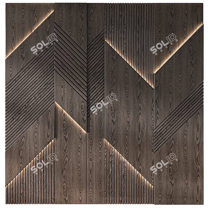 Elegant 3D Decorative Panel 2015 3D model image 3