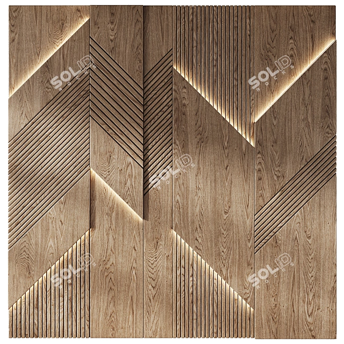 Elegant 3D Decorative Panel 2015 3D model image 4