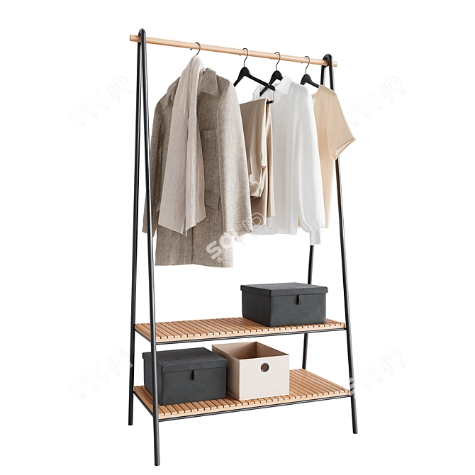 Floor Stand Woman Clothes Set 3D model image 2