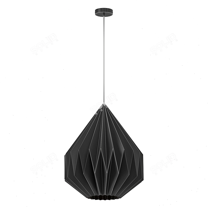 Scandinavian Teardrop Pendant Light 3D model image 3