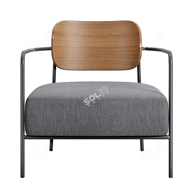 Elegant MELT Armchair 3D model image 2