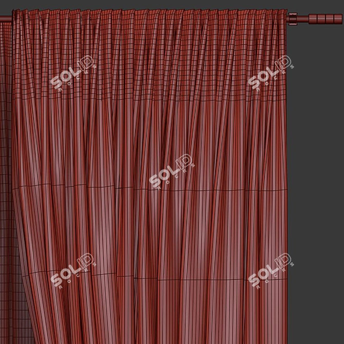 Meshed Curtain Design 3D model image 4