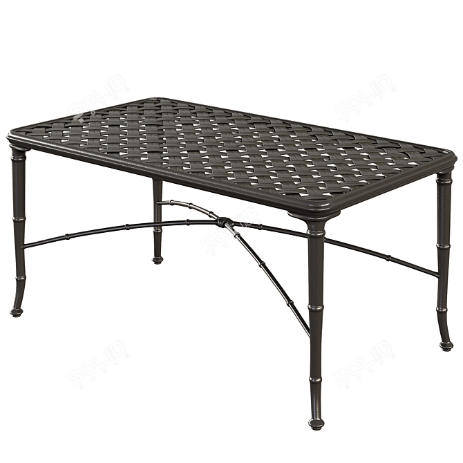 Brown Jordan Calcutta Aluminum Coffee Table 3D model image 4