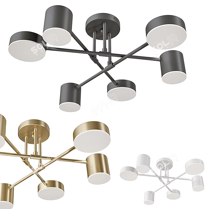 Modern LED Ceiling Chandelier Caligini 3D model image 2