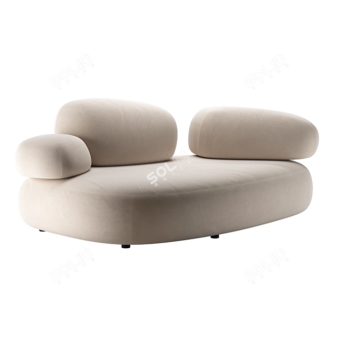 Rubble Pebble Sofa Set Moroso 3D model image 3
