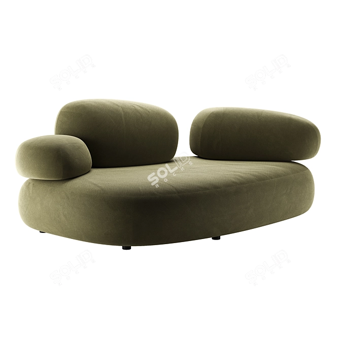 Rubble Pebble Sofa Set Moroso 3D model image 4