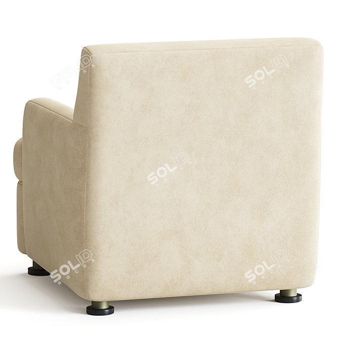 Modern Renwick Chair by West Elm 3D model image 3