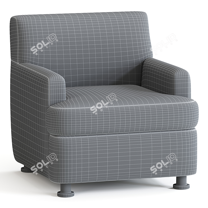 Modern Renwick Chair by West Elm 3D model image 4