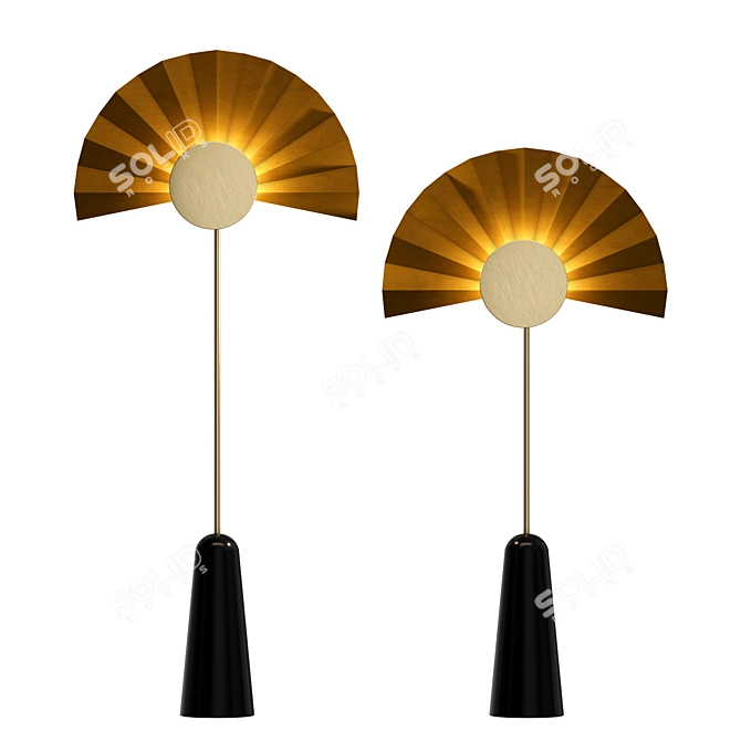 Elegant NEGRESCO Floor Lamp 3D model image 1