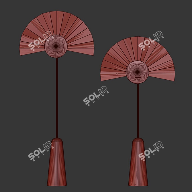 Elegant NEGRESCO Floor Lamp 3D model image 2