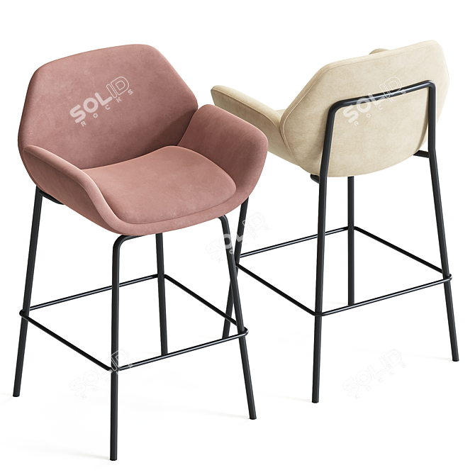 Elegant Natuzzi Shield Chair 3D model image 3