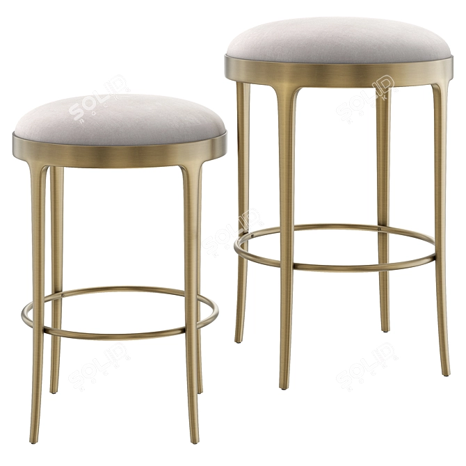  Maximalist Baker Counter Stool 3D model image 1