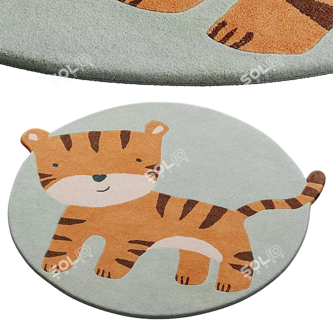 Benuta Kids Tiger Rug 3D model image 1