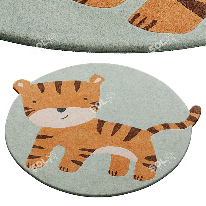 Benuta Kids Tiger Rug 3D model image 2