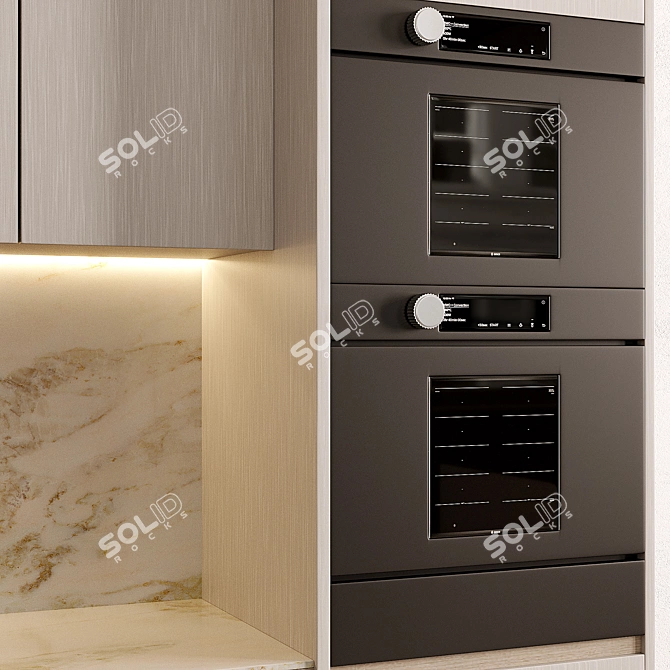 Sleek Modern Kitchen Design 3D model image 6