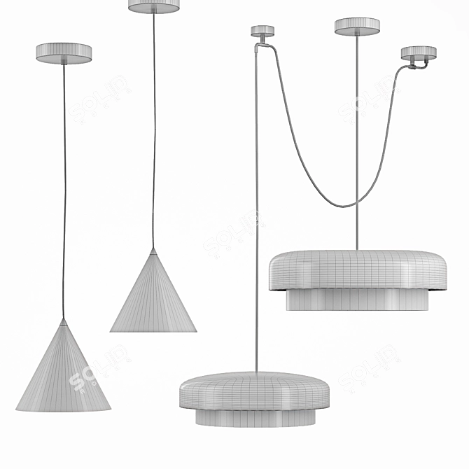 Metallic Clepsos Moke Lamp Set 3D model image 2