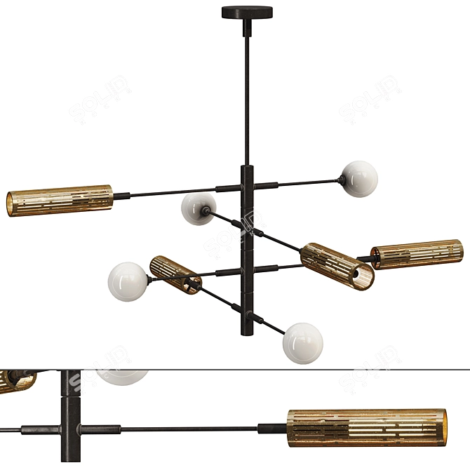 Adjustable Sway Chandelier Light 3D model image 6