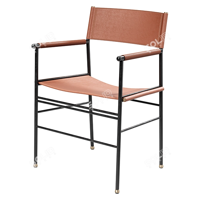 Steel Comfort Chair 3D model image 1