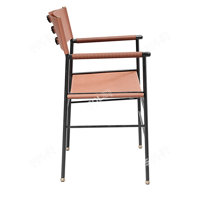 Steel Comfort Chair 3D model image 3