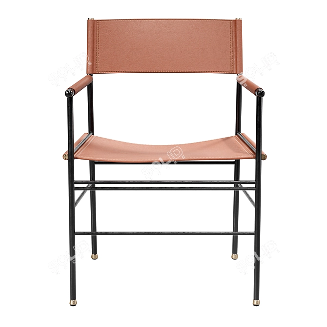 Steel Comfort Chair 3D model image 4