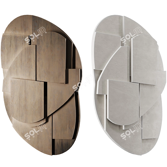 Modern Abstract Pano Sculpture 3D model image 1