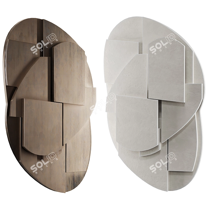 Modern Abstract Pano Sculpture 3D model image 2