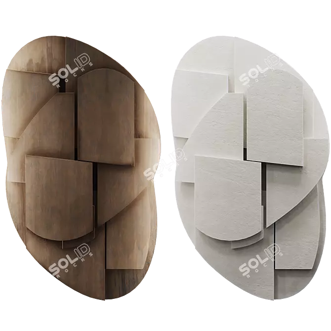 Modern Abstract Pano Sculpture 3D model image 3