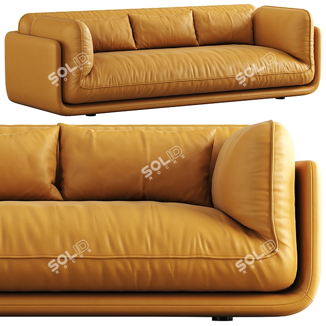 Luxury Comfort Lunetta Sofa Bed 3D model image 1