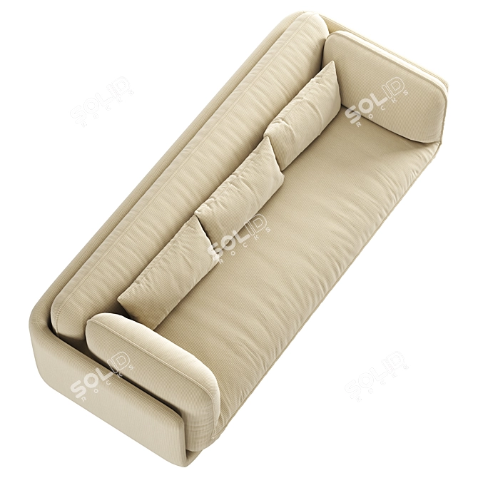 Luxury Comfort Lunetta Sofa Bed 3D model image 5