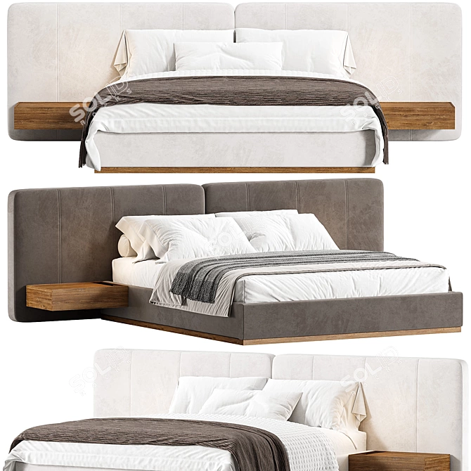 Elegant BONNIE Bed Design 3D model image 2