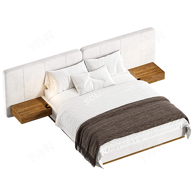 Elegant BONNIE Bed Design 3D model image 6