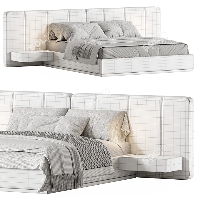 Elegant BONNIE Bed Design 3D model image 7