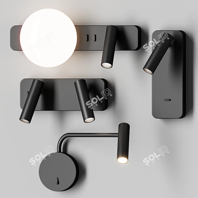 Modern Astro Lighting Wall Lamps 3D model image 3