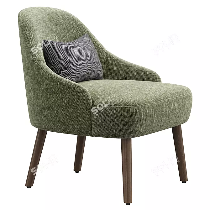 Stylish Milla Armchair, Corona Render, FBX, OBJ 3D model image 3