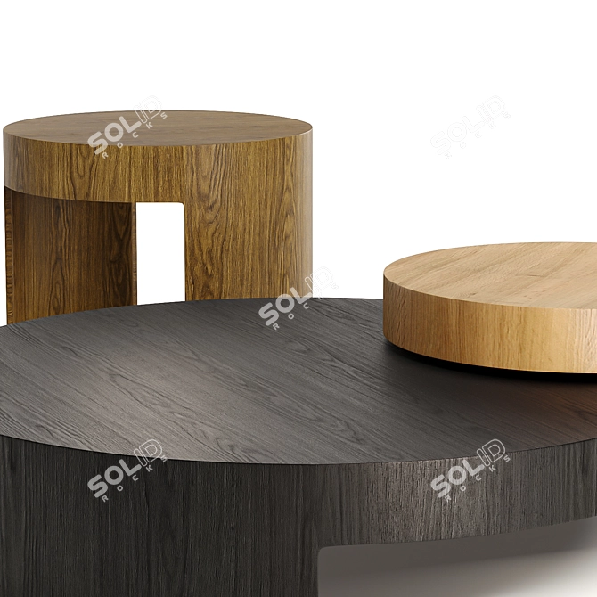 Sleek TURN Low Coffee Tables 3D model image 5