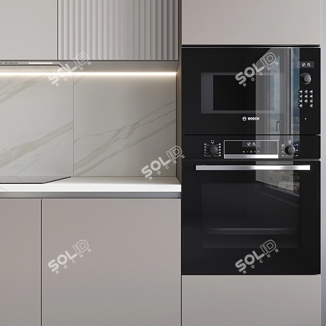 Modern Style Island Kitchen 3D model image 5