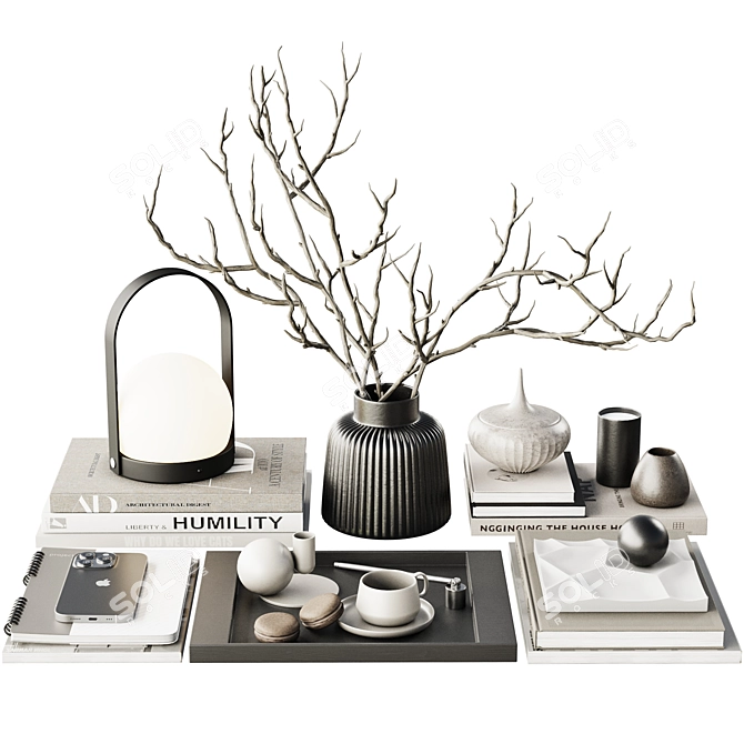 Versatile Decorative Set with 64 Items 3D model image 1