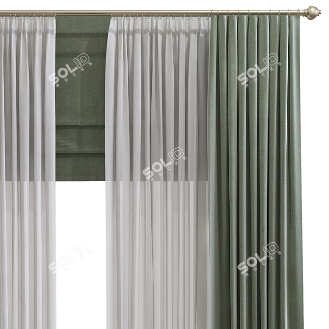 Zenith Curtains Redesign & Retopology 3D model image 2